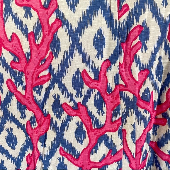 Lilly Pulitzer | Ophelia Coral Iris Blue Deep Dive Little Fish Swing Dress Sz XS - Picture 7 of 13